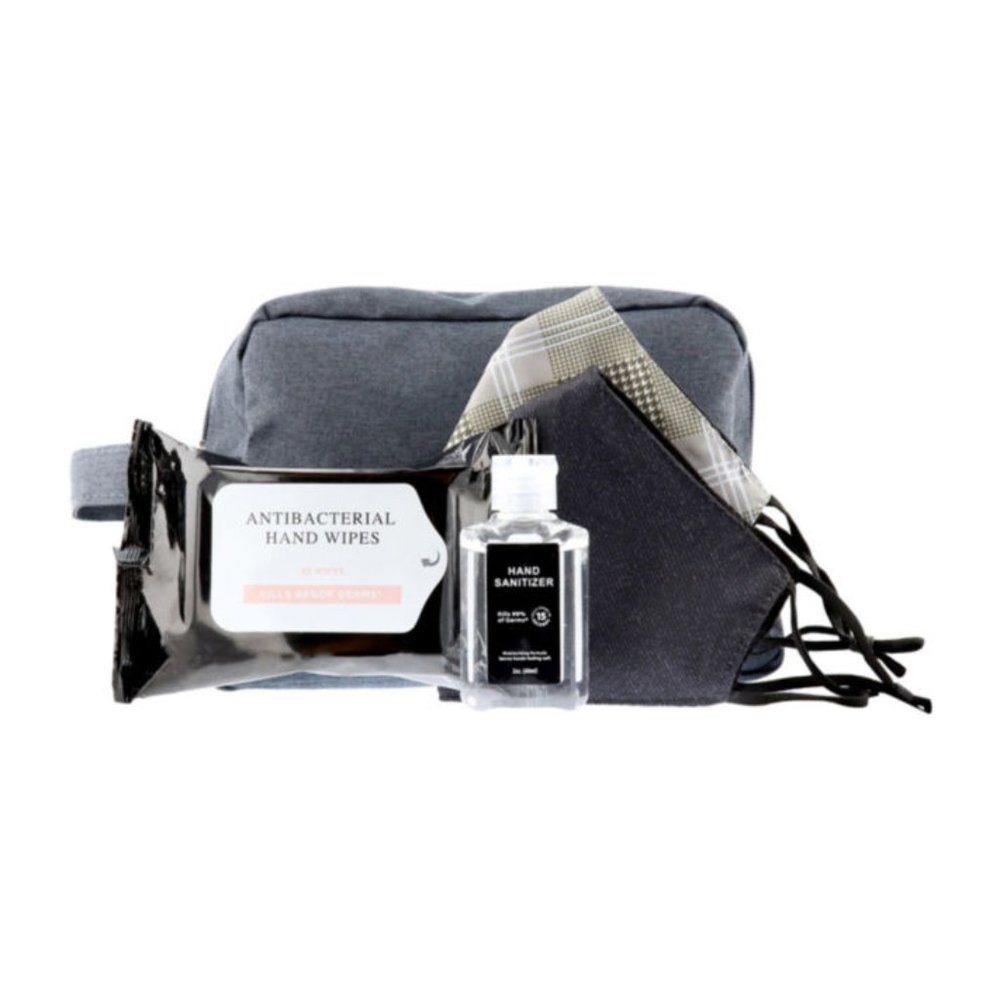 American Exchange Pouch W/ Sanitizer And 2 Face Mask and Hand Wipes